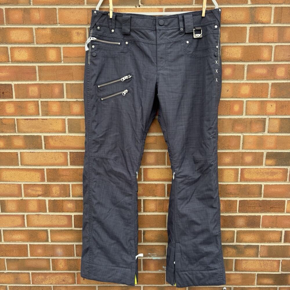 Oakley Gretchen Bleiler Thinsulate Ski Snowboard Pants Womens L Pockets Blue